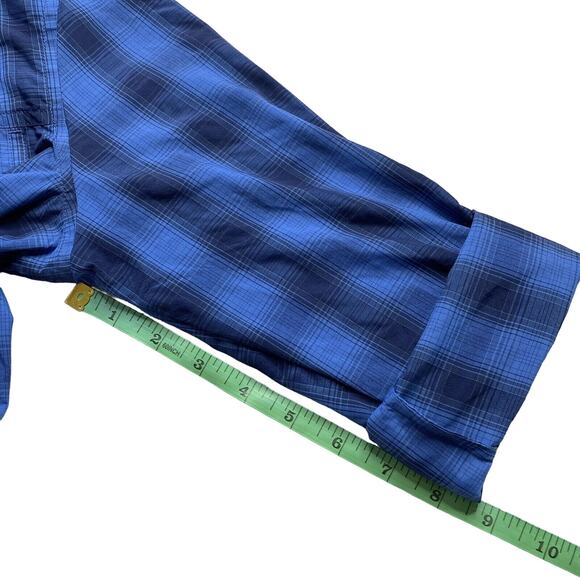 EDDIE BAUER Travex Blue Plaid Classic Fit Button Up Shirt XS Womens Outdoor - Picture 10 of 10